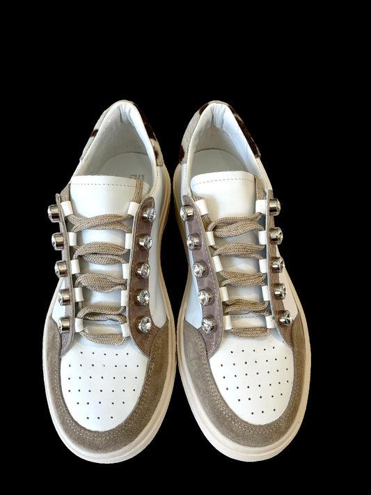 DIVINE FOLLIE - Sneakers bicolore con dettaglio gioiello