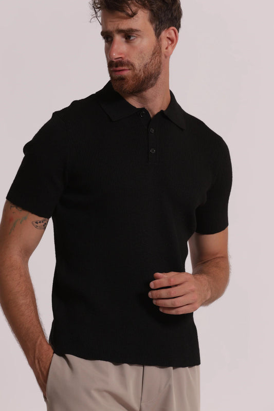 7x8 - Polo in maglia a costine