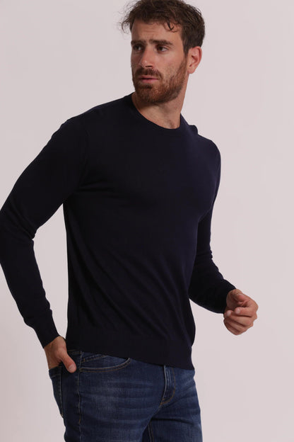 7x8 - Maglia girocollo in seta e cotone