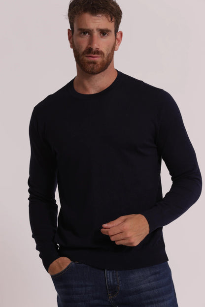 7x8 - Maglia girocollo in seta e cotone