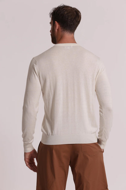 7x8 - Maglia girocollo in seta e cotone