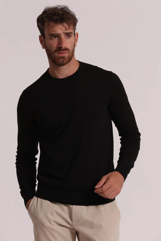 7x8 - Maglia girocollo in seta e cotone