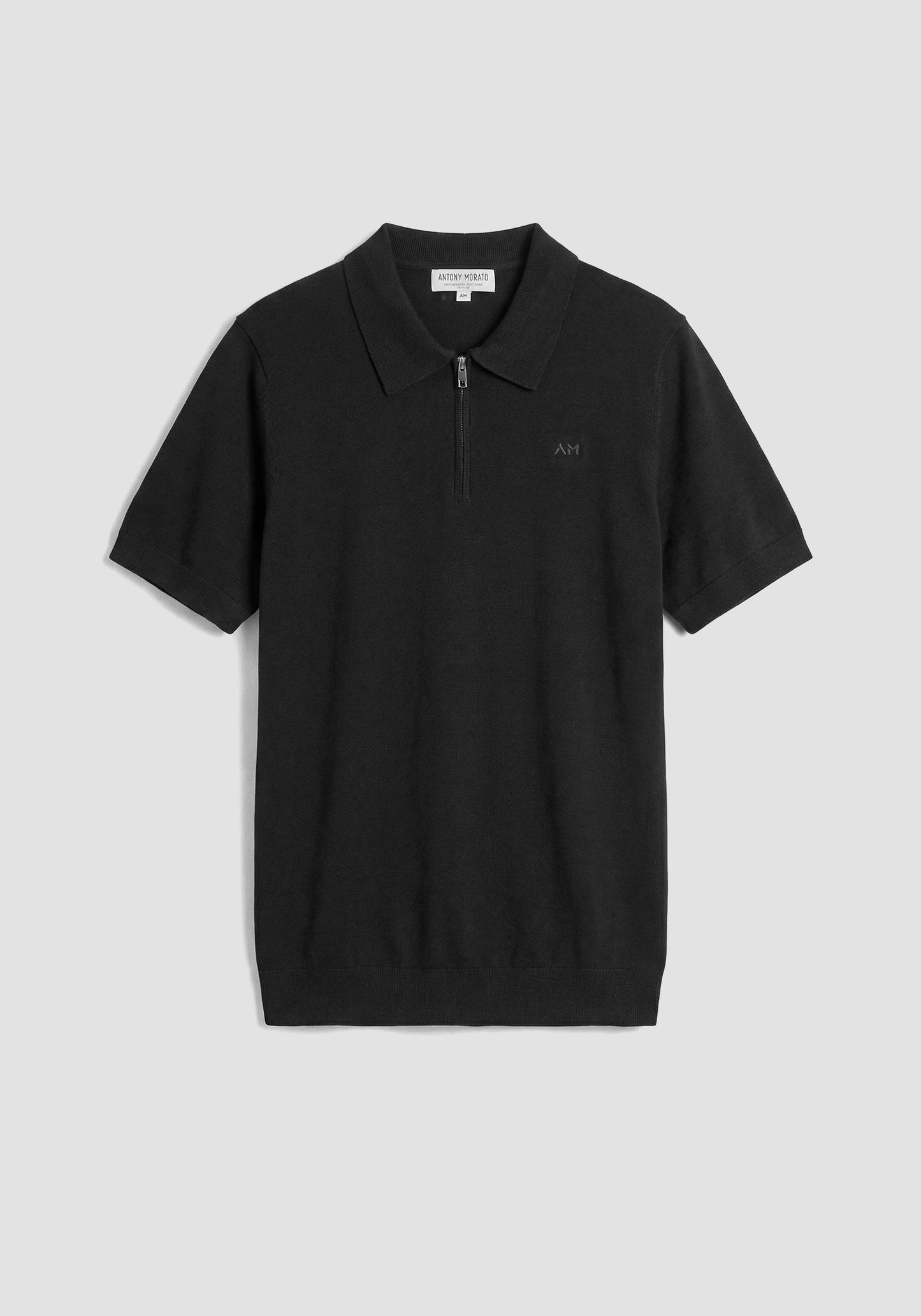 ANTONY MORATO - Maglia polo manica corta con zip e mezza manica