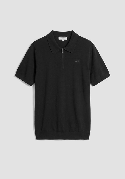ANTONY MORATO - Maglia polo manica corta con zip e mezza manica