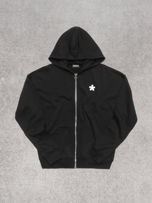 COMME DES FUCKDOWN - Felpa cappuccio fulzip con stampa davanti e retro