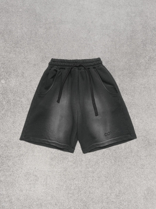 COMME DES FUCKDOWN - Bermuda in felpa stone washed con stampa sul davanti
