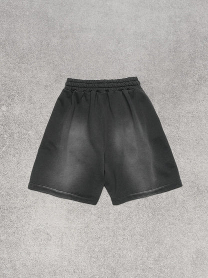 COMME DES FUCKDOWN - Bermuda in felpa stone washed con stampa sul davanti