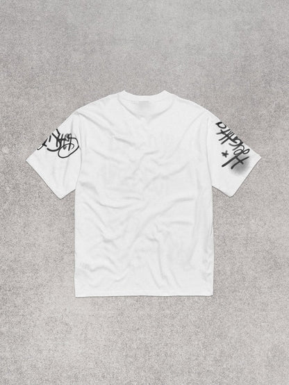 COMME DES FUCKDOWN - T-Shirt con stampa sul davanti e maniche
