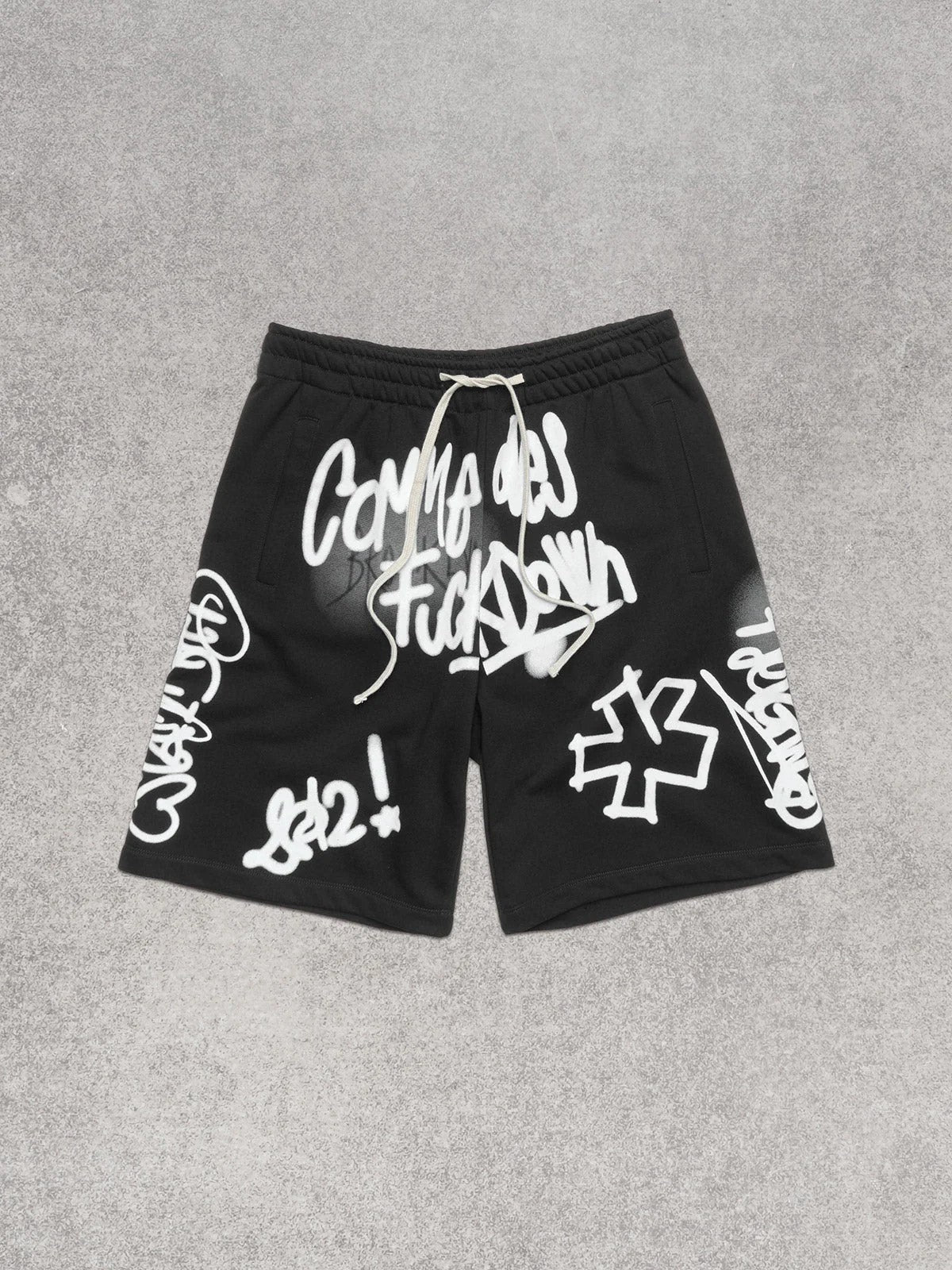 COMME DES FUCKDOWN - Bermuda in felpa con stampa sul davanti