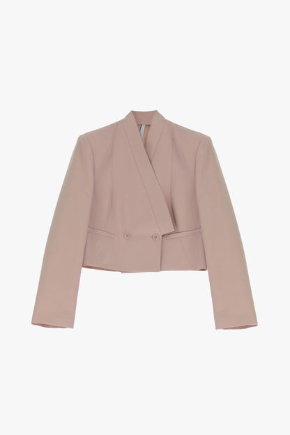 IMPERIAL - Blazer corto doppio petto con colletto sciallato