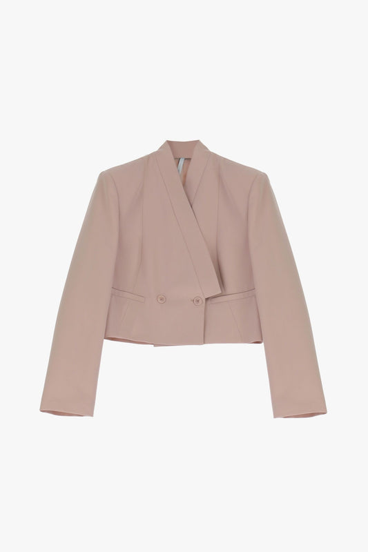 IMPERIAL - Blazer corto doppio petto con colletto sciallato