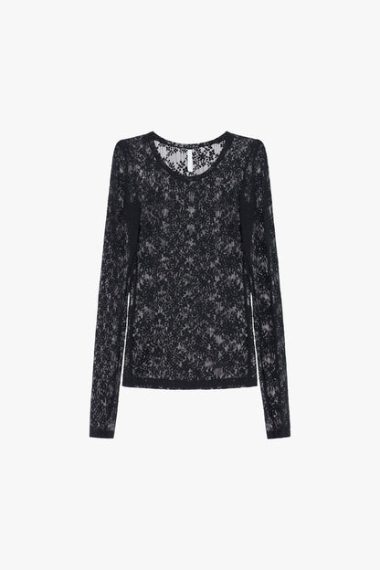 IMPERIAL - Maglia a maniche lunghe in pizzo floreale