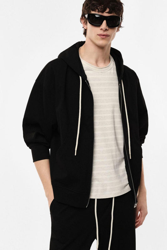 IMPERIAL - Felpa oversize con cappuccio e zip