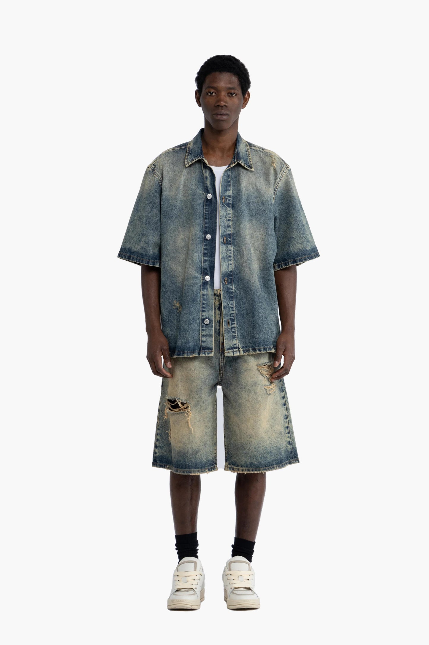 I'M BRIAN - Camicia in jeans effetto slavato