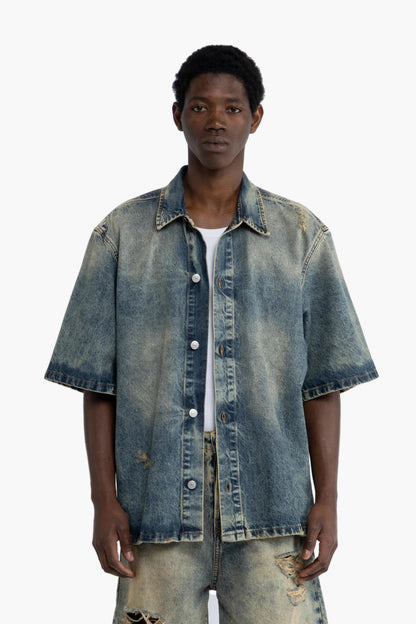 I'M BRIAN - Camicia in jeans effetto slavato