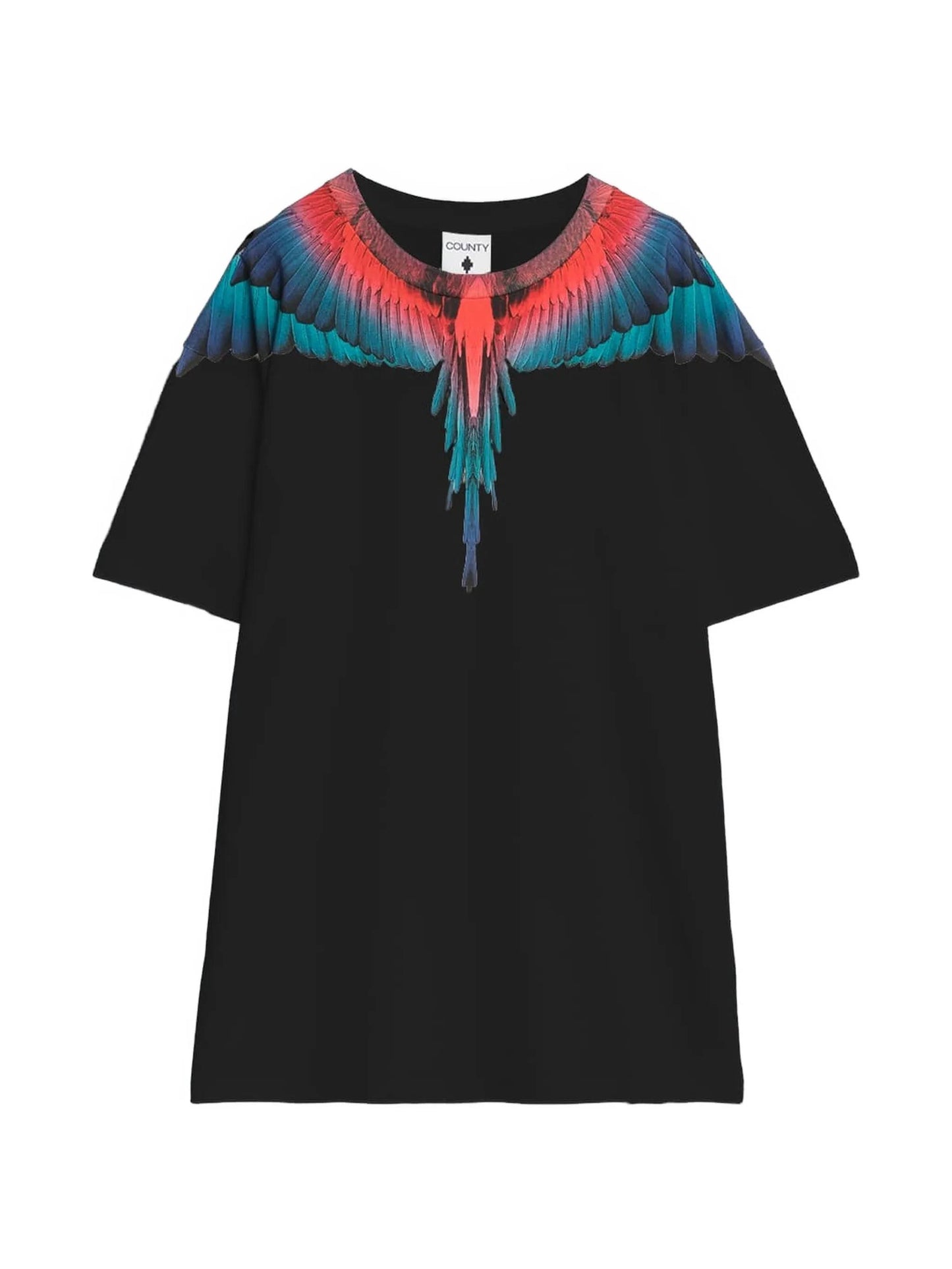 COUNTY OF MILAN - T-shirt con stampa ali colorata