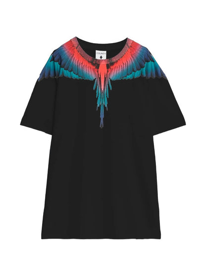 COUNTY OF MILAN - T-shirt con stampa ali colorata