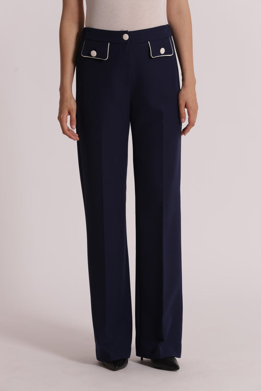 MIMI' MUA' - Pantalone con bordi a contrasto