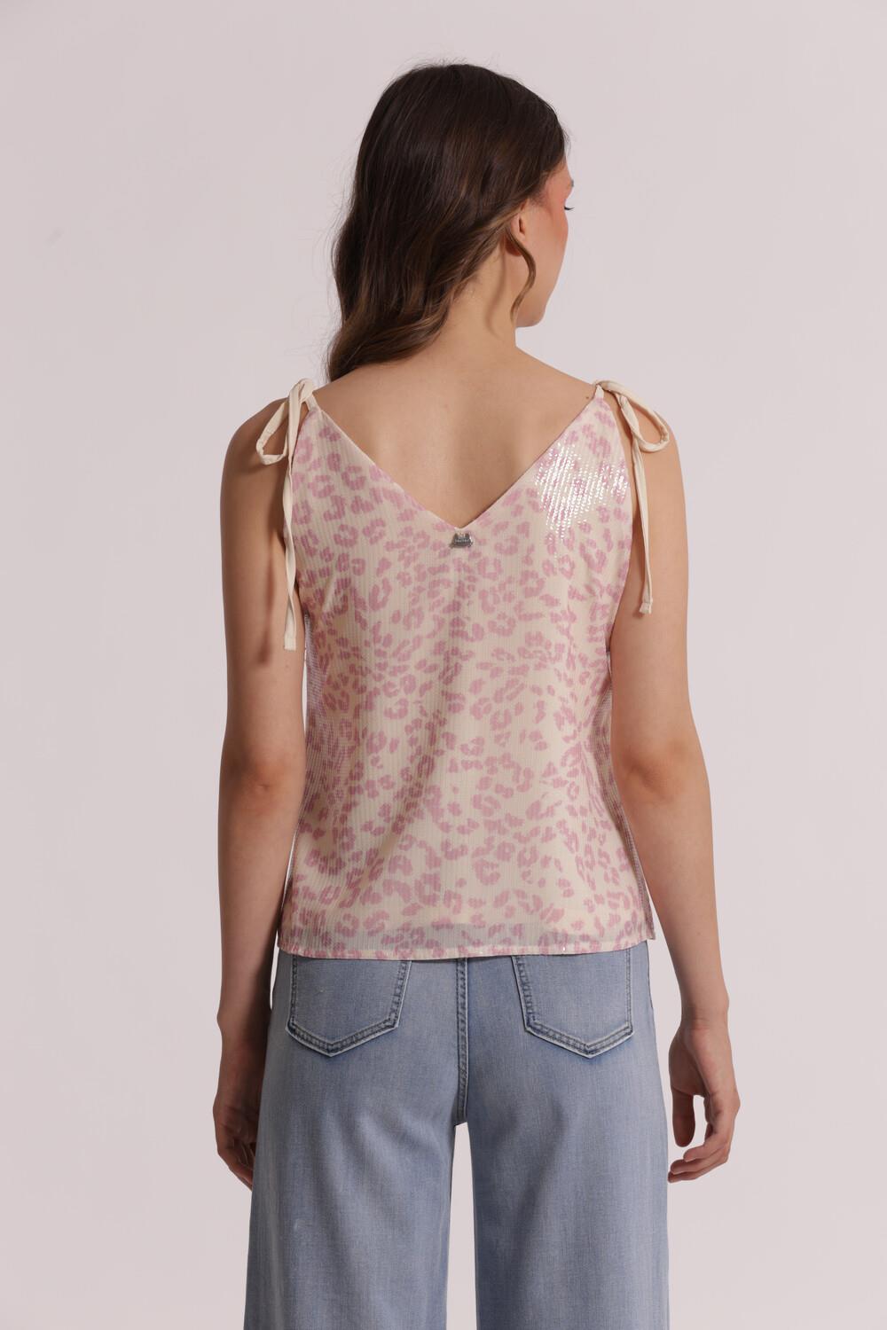 MIMI' MUA' - Top animalier in paillettes