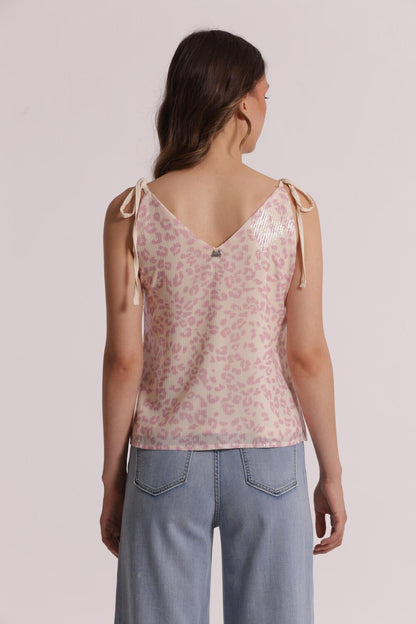 MIMI' MUA' - Top animalier in paillettes