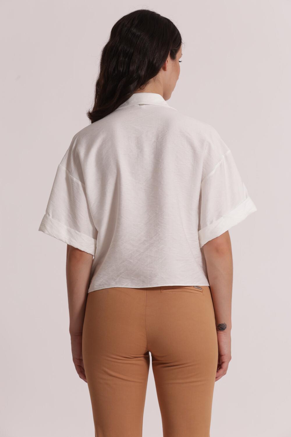 MIMI' MUA' - Camicia cropped con borchie