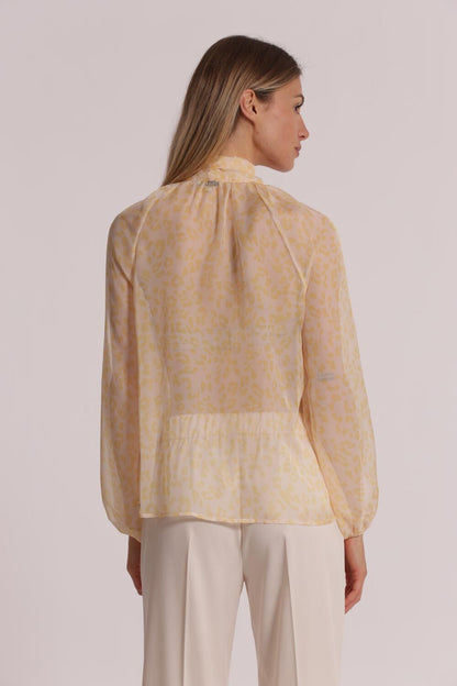 MIMI' MUA' - Blusa animalier con fiocco