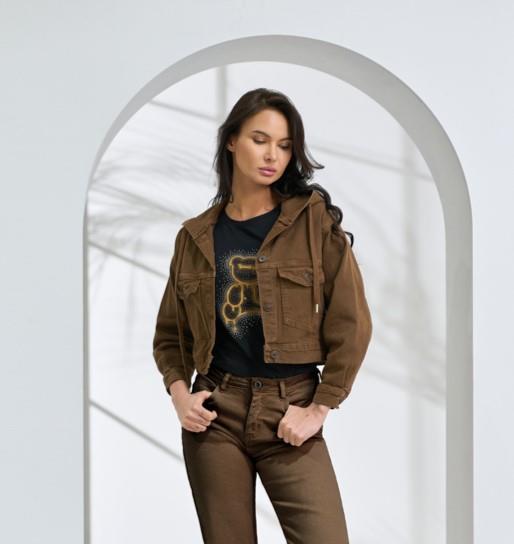 PDK - Giubbino in jeans con cappuccio