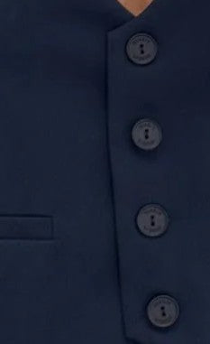 PLEASE - Gilet cropped con bottoni e tasche frontali