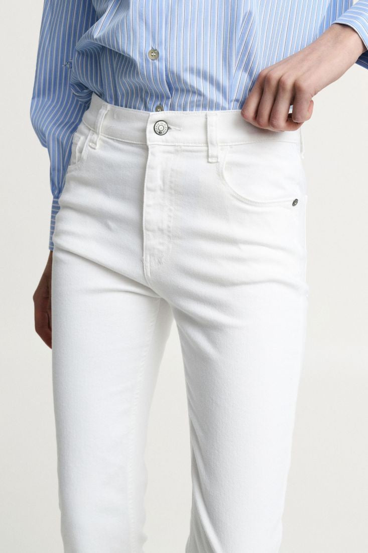 PLEASE - Pantaloni boot cut cinque tasche vita alta