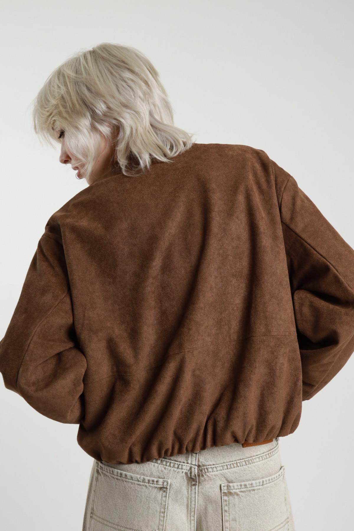 SUSY MIX - Bomber in eco dainetto con fiocco