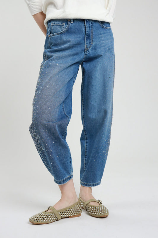 SUSY MIX - Jeans banana strass