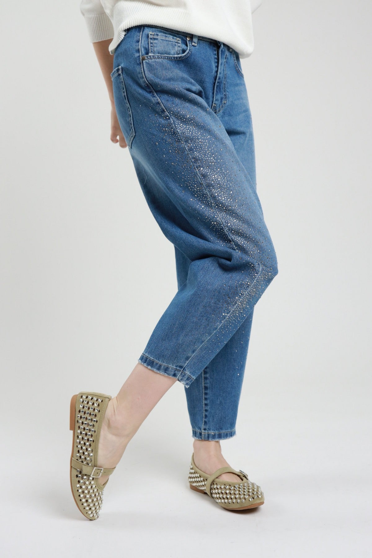 SUSY MIX - Jeans banana strass