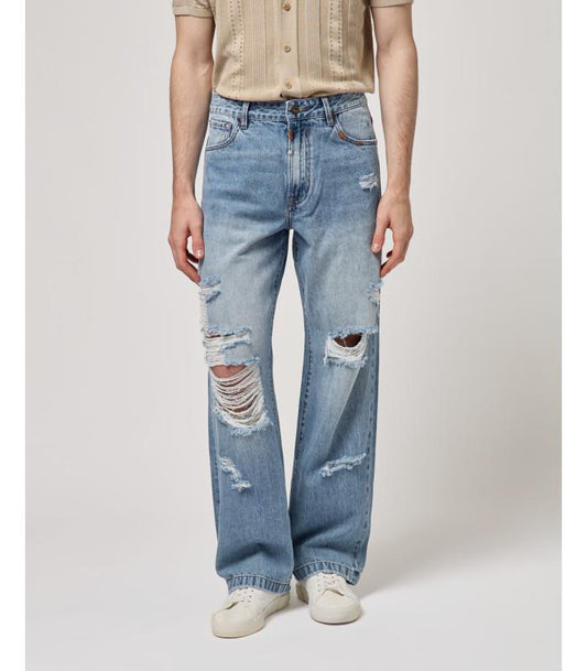 GIANNI LUPO - Jeans wide leg con strappi