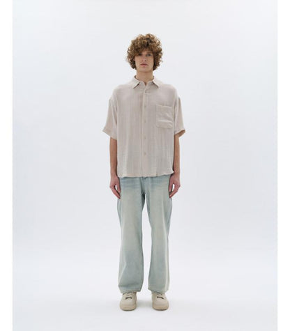 DOUBLE LABEL - Jeans wide leg lavaggio vintage