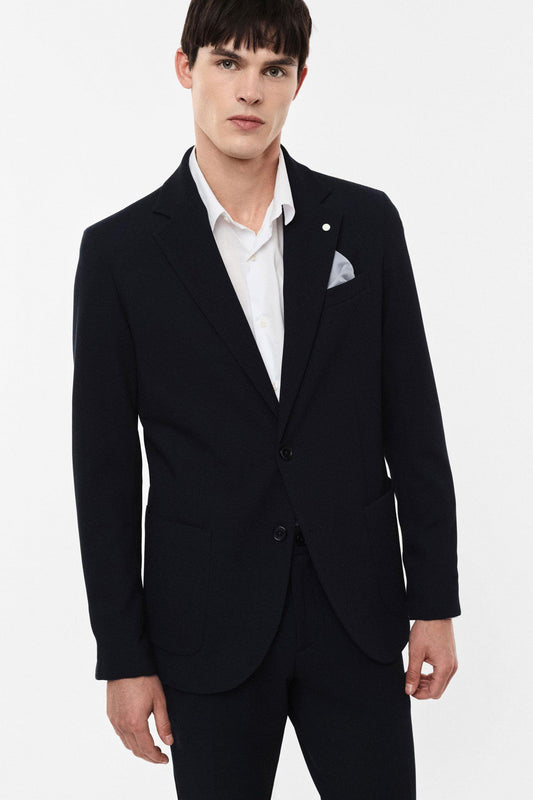 IMPERIAL - Blazer monopetto con tasche applicate e fazzoletto