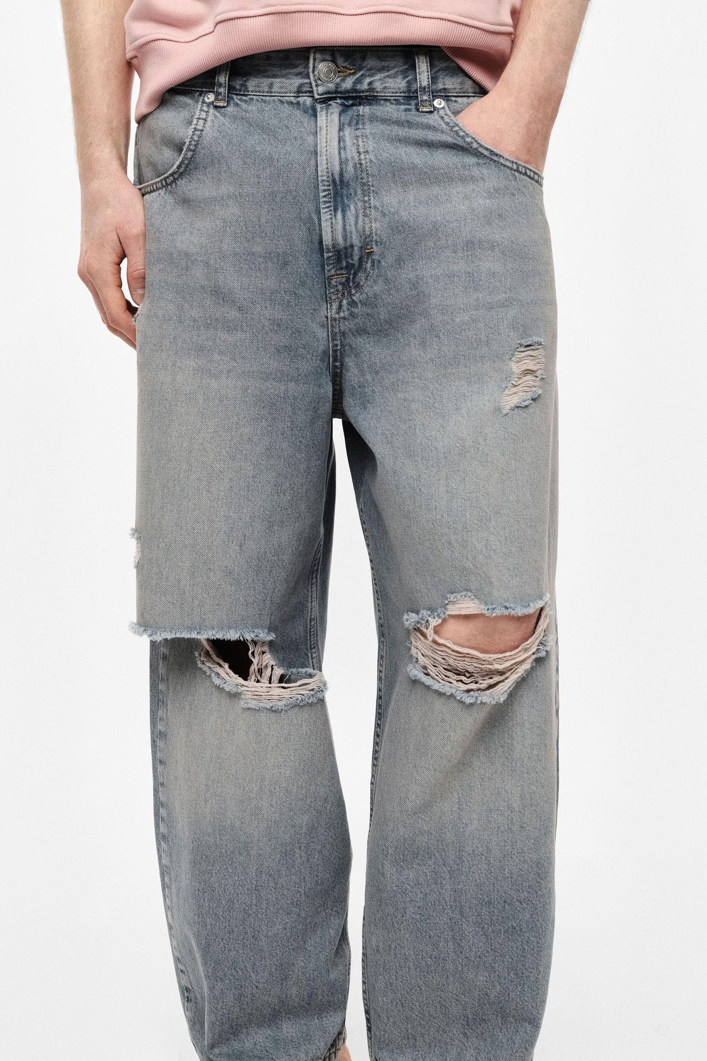 IMPERIAL - Jeans baggy-fit con strappi e tasche a cinque