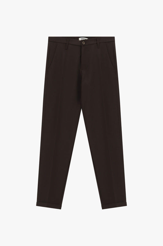 IMPERIAL - Pantaloni chino-fit con risvolto e pinces