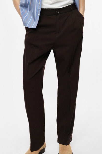 IMPERIAL - Pantaloni regular-fit pinces e chiusura con bottone