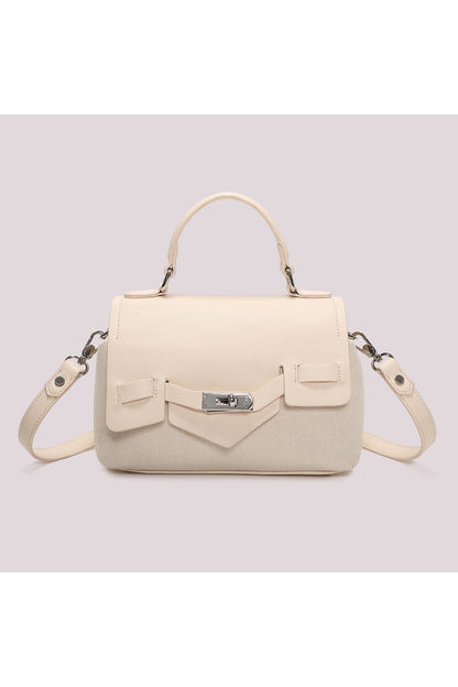 MIMI' MUA' - Borsa bauletto con patta e canvas