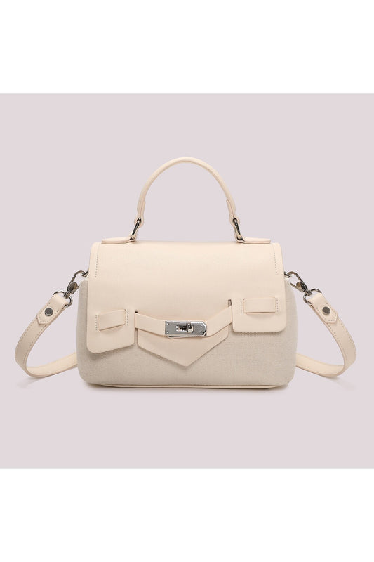 MIMI' MUA' - Borsa bauletto con patta e canvas