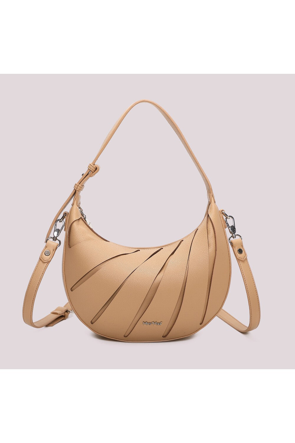 MIMI' MUA' - Borsa hobo con dettagli diagonali