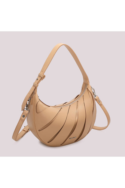 MIMI' MUA' - Borsa hobo con dettagli diagonali