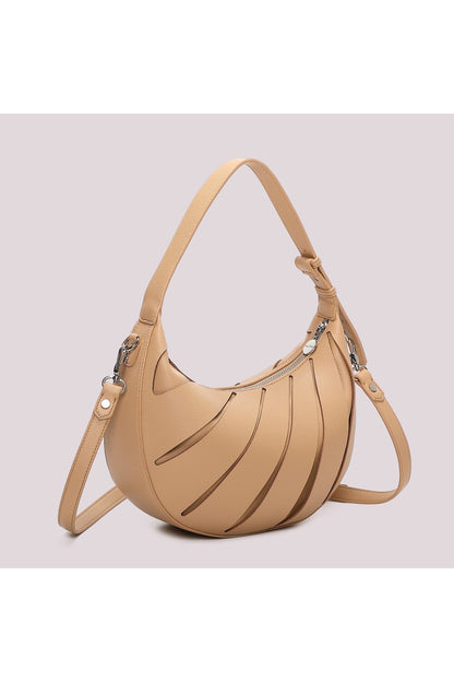 MIMI' MUA' - Borsa hobo con dettagli diagonali