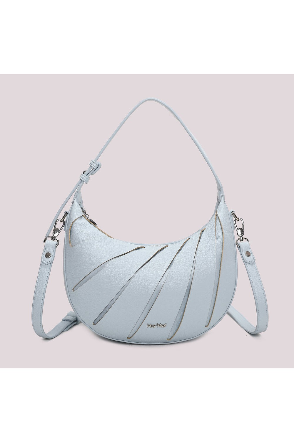 MIMI' MUA' - Borsa hobo con dettagli diagonali