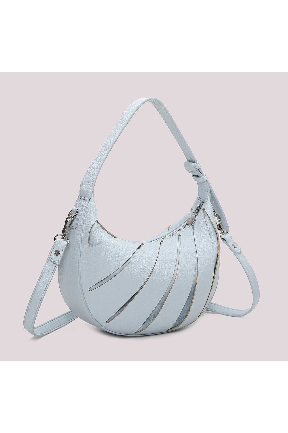 MIMI' MUA' - Borsa hobo con dettagli diagonali