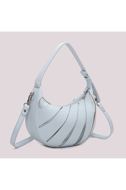 MIMI' MUA' - Borsa hobo con dettagli diagonali