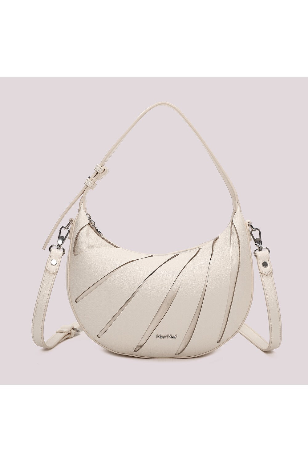 MIMI' MUA' - Borsa hobo con dettagli diagonali