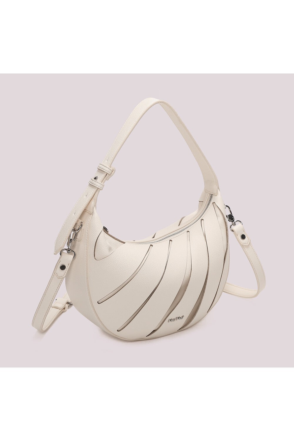 MIMI' MUA' - Borsa hobo con dettagli diagonali