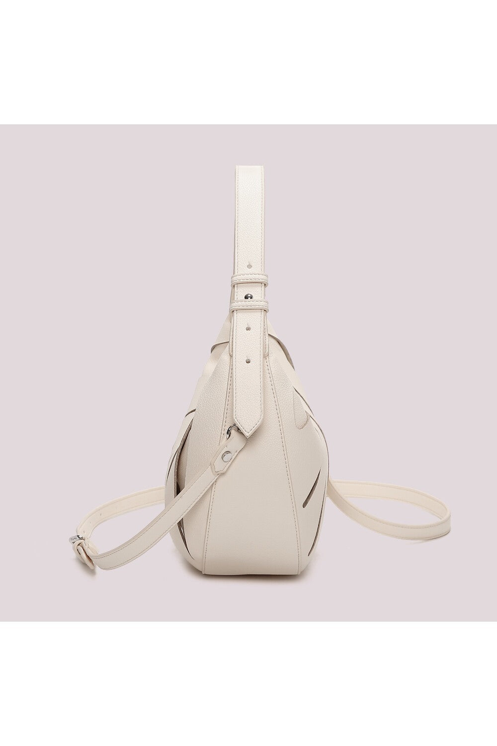 MIMI' MUA' - Borsa hobo con dettagli diagonali