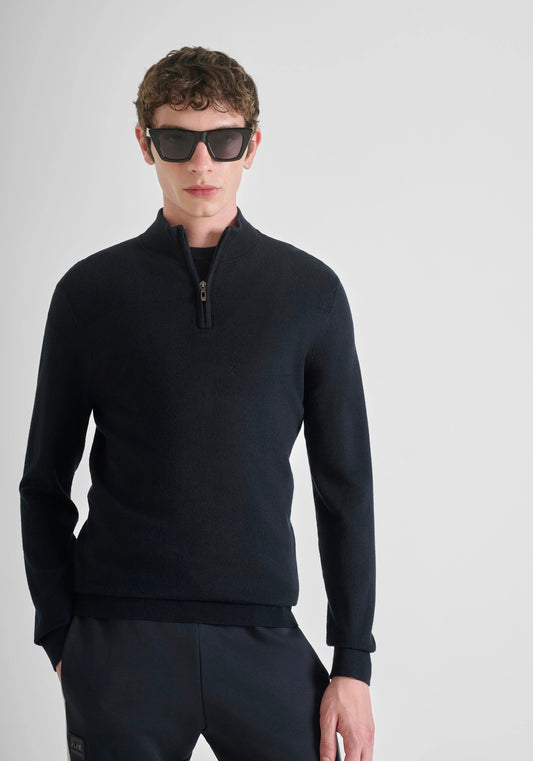 ANTONY MORATO - Maglia slim fit in misto viscosa con zip